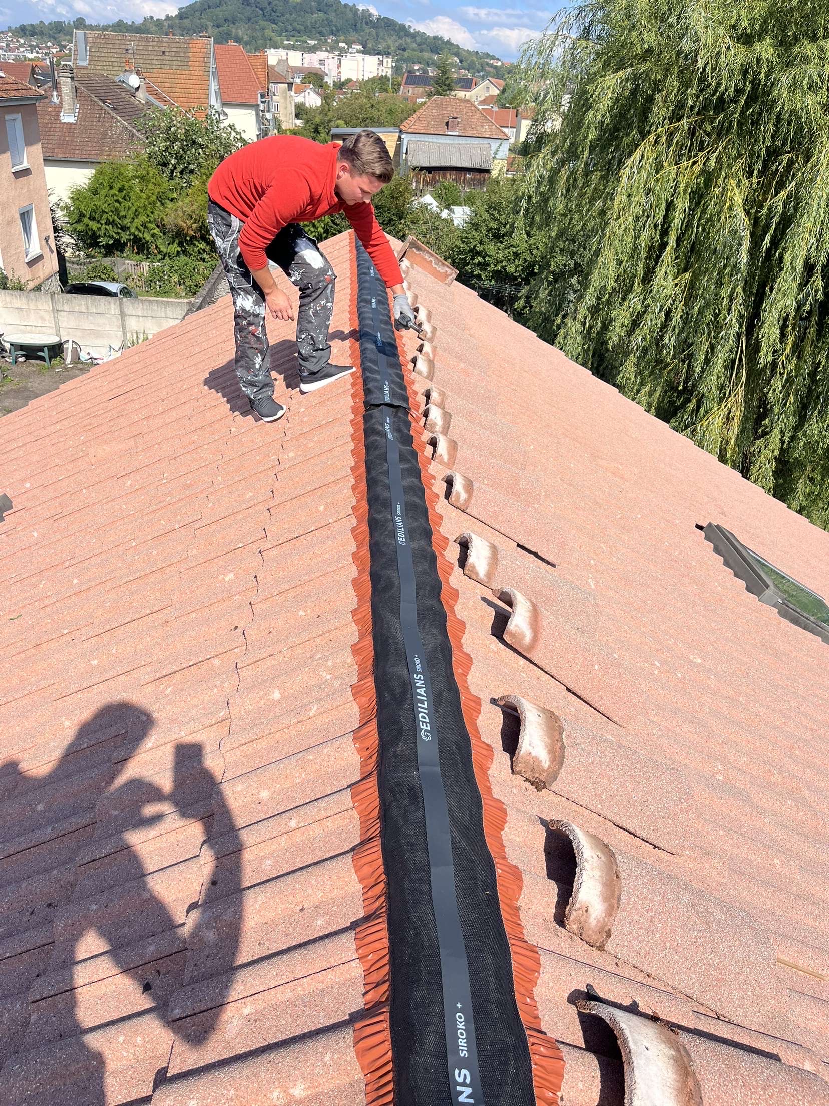 Remplacement d'un liteau et couche imperéable